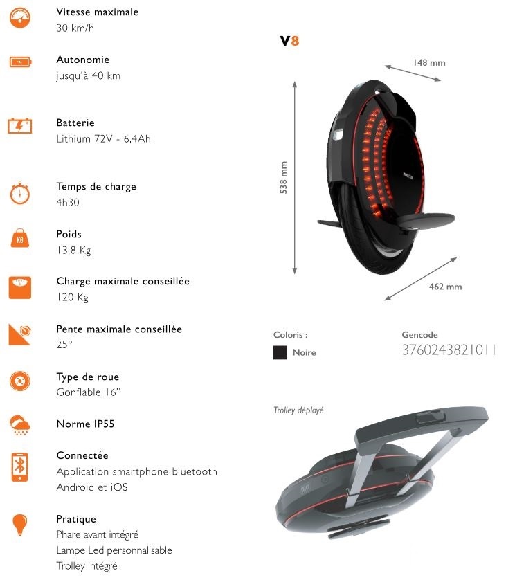 gyroroue inmotion v8 altermove